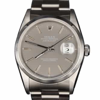 Mens Rolex Stainless Steel Datejust 16200 Watch with Slate Gray Dial (SKU E334277GAMT)