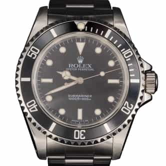 Mens Rolex Stainless Steel Submariner Watch Black Dial 14060 (SKU T675108AMT)