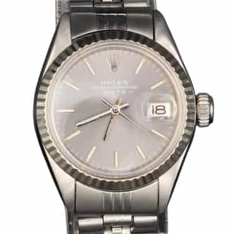 Ladies Rolex Stainless Steel Date Watch Slate Gray Dial 6916 (SKU 3296704AMT)