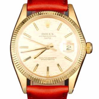 Mens Rolex 18K Yellow Gold Date Watch Gold Mosaic Dial 1503 (SKU 2880070AMT)