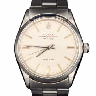 Mens Rolex Stainless Steel Air-King Watch Silver Linen Dial 5500 (SKU 2893630AMT)