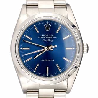 Mens Rolex Stainless Steel Air-King Watch Blue Dial 14000M (SKU Y323322AMT)
