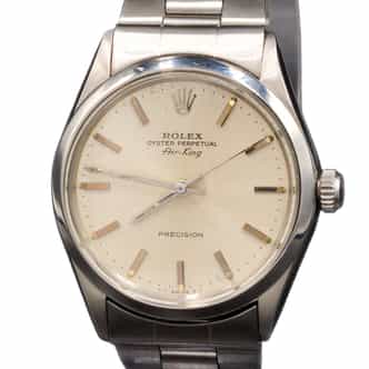 Mens Rolex Stainless Steel Air-King Watch Silver Dial 5500 (SKU 2893630FPAMT)