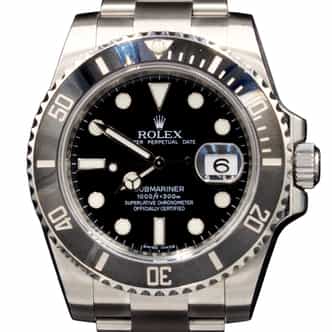 Mens Rolex Stainless Steel Submariner Watch Ref. 116610 Black Dial Ceramic Bezel (SKU 35Z839K7AMT)