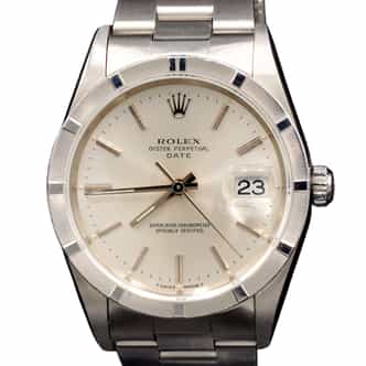 Mens Rolex Stainless Steel Date Watch Silver Dial 15210 (SKU Y706209FPAMT)