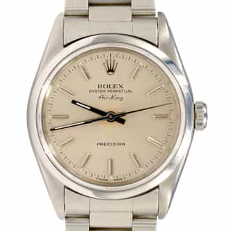 Mens Rolex Stainless Steel Air-King Watch 14000 Silver Dial (SKU E894586FPAMT)