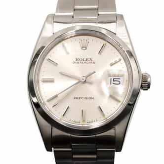Mens Rolex Stainless Steel Oysterdate Watch Silver Dial 6694 (SKU 8439838AMT)