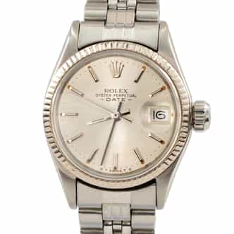Ladies Rolex Stainless Steel Date 6517 Watch Silver Dial (SKU 2311786AMT)