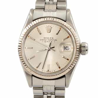 Ladies Rolex Stainless Steel Date 6517 Watch Silver Dial (SKU 2311786AMT)