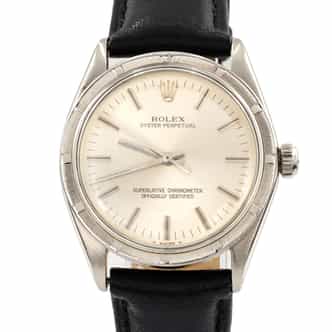 Mens Rolex Stainless Steel Oyster Perpetual 1007 Watch with Silver Dial (SKU 1693704AMT)