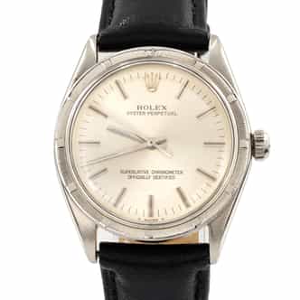Mens Rolex Stainless Steel Oyster Perpetual 1007 Watch with Silver Dial (SKU 1693704AMT)
