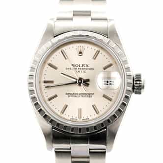 Ladies Rolex Stainless Steel Date Watch Silver Dial 79240 with Papers (SKU A736213AMT)