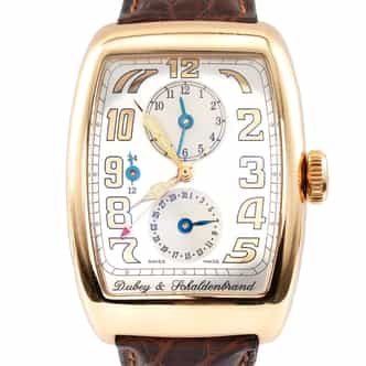 Mens Dubey & Schaldenbrand Aerodyne Duo 18k Gold Watch with Silver Dial (SKU DSADGMT33336AMT)