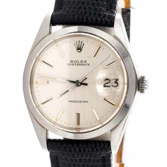 Mens Vintage Rolex Stainless Steel Oysterdate 6694 Watch with Silver Linen Dial (SKU 2727160AMT)