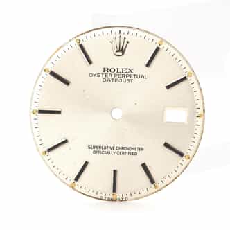 Pre Owned Mens Rolex Silver Datejust Dial for 1600, 1601, 1603 (SKU DIAL0019)