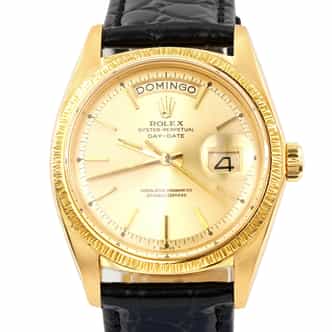 Mens Rolex 18K Gold Day Date Watch with Gold Champagne Dial 1807 (SKU 2847753AMT)