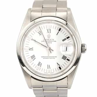 Mens Rolex Stainless Steel 15200 Date Watch White Roman Dial (SKU A969926RAMT)