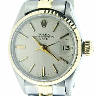 Ladies Rolex Two-Tone 14K/SS Date Silver  6517 (SKU 1817063MT)