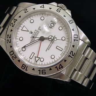 Mens Rolex Stainless Steel Explorer II White  16570 (SKU T590025MT)