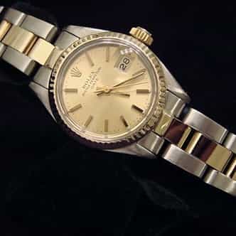 Ladies Rolex Two-Tone Date Champagne  6917 (SKU 6576237MT)