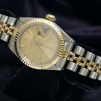 Ladies Rolex Two-Tone 18K/SS Date Champagne  69173 (SKU 8614948MT)