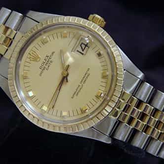 Mens Rolex Two-Tone Date Champagne 1505 (SKU 6769167MT)