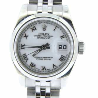 Ladies Rolex Stainless Steel Datejust White Roman 179160 (SKU Z487450AMT)