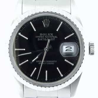 Mens Rolex Stainless Steel Datejust Black  16030 (SKU 7371804AMT)