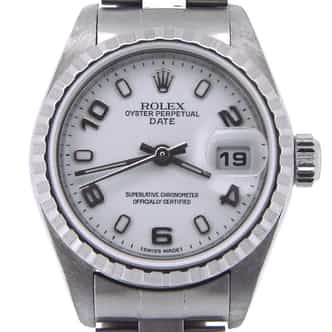 Ladies Rolex Stainless Steel Date White Arabic 79240 (SKU Y263216OBNMT)