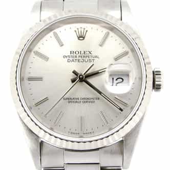 Mens Rolex Stainless Steel Datejust Silver  16234 (SKU S529654NMT)