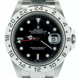 Mens Rolex Stainless Steel Explorer II Black  16570 (SKU D469785NMT)