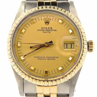 Mens Rolex Two-Tone Date Champagne 15053 (SKU 7429818NMT)