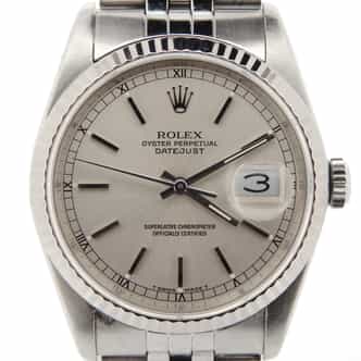 Mens Rolex Stainless Steel Datejust Silver 16234 (SKU R883990NMT)
