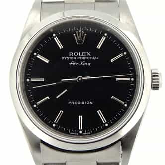 Mens Rolex Stainless Steel Air-King Black  14000 (SKU P603522NCMT)