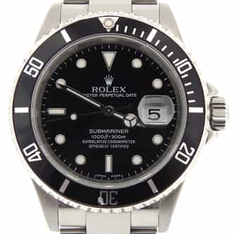 Mens Rolex Stainless Steel Submariner Black  16610T (SKU D695103NNBCMT)
