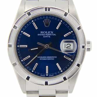 Mens Rolex Stainless Steel Date Blue  15210 (SKU Y824704NMT)