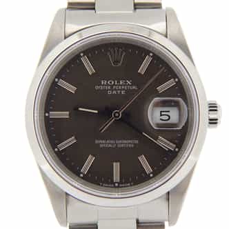 Mens Rolex Stainless Steel Date Gray Slate  15200 (SKU N144033NMT)
