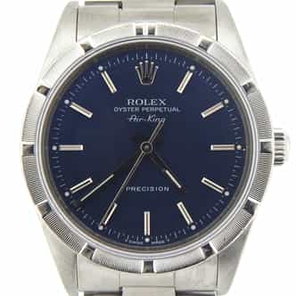 Mens Rolex Stainless Steel Air-King Blue  14010 (SKU N554626MCMT)