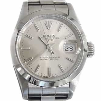 Ladies Rolex Stainless Steel Date Silver  69160 (SKU S146047MT)