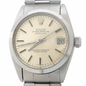Mid Size Rolex Stainless Steel Datejust Silver 6824 (SKU 5103786AMT)
