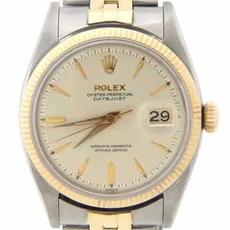 Vintage Mens Rolex Two-Tone Datejust 6605 with Box & Papers (SKU 459374AMT)