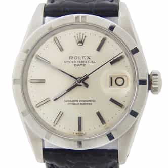 Mens Rolex Stainless Steel Date Watch Vintage 1501 with Black Strap (SKU 1762667LBLAMT)