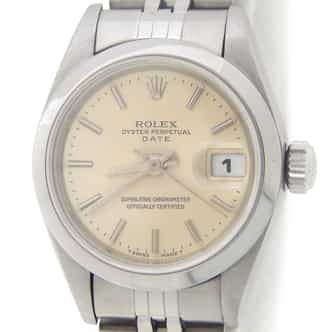 Ladies Rolex Stainless Steel Date Silver  69160 (SKU W603231AMT)