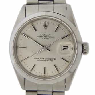 Mens Rolex Stainless Steel Date Silver 1500 (SKU 3013798AMT)