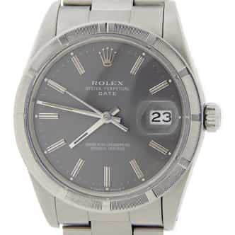 Mens Rolex Stainless Steel Date Slate Gray 15010 (SKU R762279AMT)