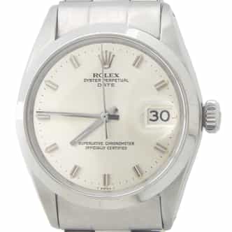 Mens Rolex Stainless Steel Date Model 1500 Watch with Silver Dial (SKU 2161091AMT)