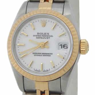 Ladies Rolex Two-Tone 18K/SS Datejust Watch with White Dial 69173 (SKU T354223AMT)