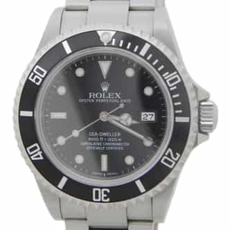 Mens Rolex Stainless Steel 16600T Sea-Dweller Watch Z-Serial with Black Dial (SKU Z250161AMT)