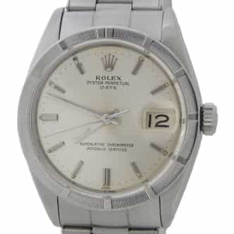 Mens Rolex Stainless Steel Date Model 1500 Watch with Silver Dial (SKU 718547AMT)