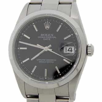 Mens Rolex Stainless Steel 15200 Date Watch with Black Dial (SKU K358348AMT)